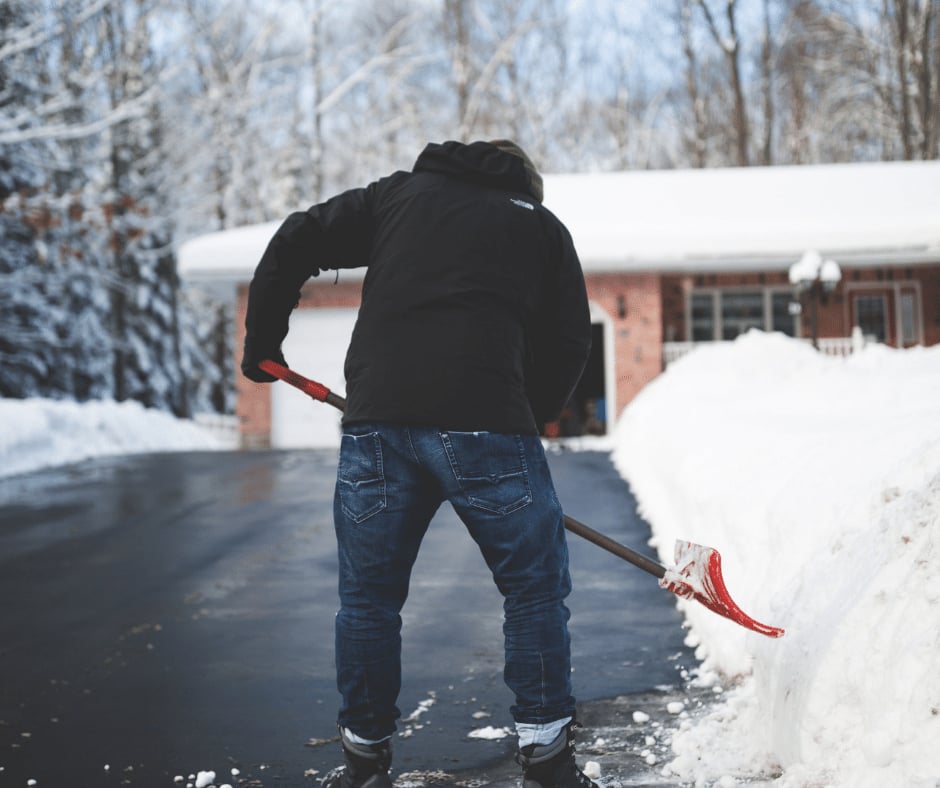 Shoveling snow from your driveway